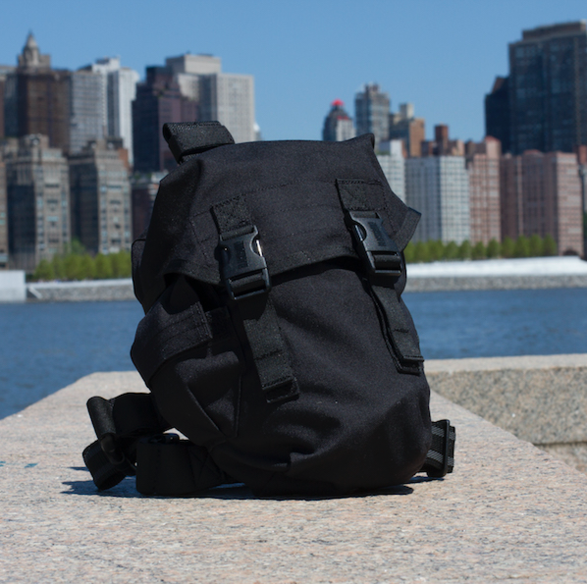 NBC Gas Mask Survival Kit with NYC Background